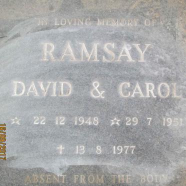 RAMSAY David 1948-1977 &amp; Carol 1951-1977