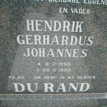 RAND Hendrik Gerhardus Johannes, du 1955-1993