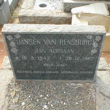 RENSBURG Jan Adriaan, Jansen van 1942-1967