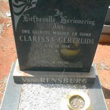 RENSBURG Clarissa Gertruida, van 1914-1973