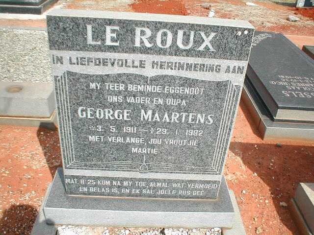 ROUX George Maartens, le 1911-1982