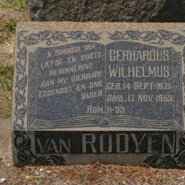 ROOYEN Gerhardus Wilhelmus, van 1875-1953