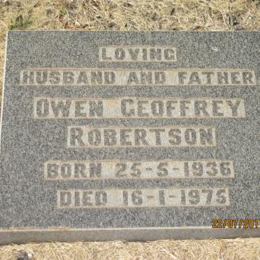ROBERTSON Owen Geoffrey 1936-1975