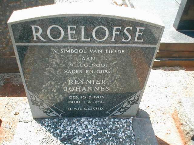 ROELOFSE Reynier Johannes 1906-1974