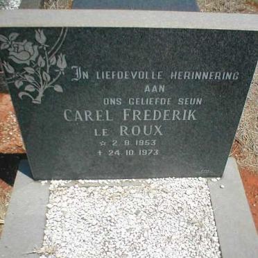 ROUX Carel Frederik, le 1953-1973