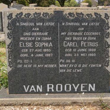 ROOYEN Carel Petrus, van 1888-1960 &amp; Elsie Sophia 1895-1987
