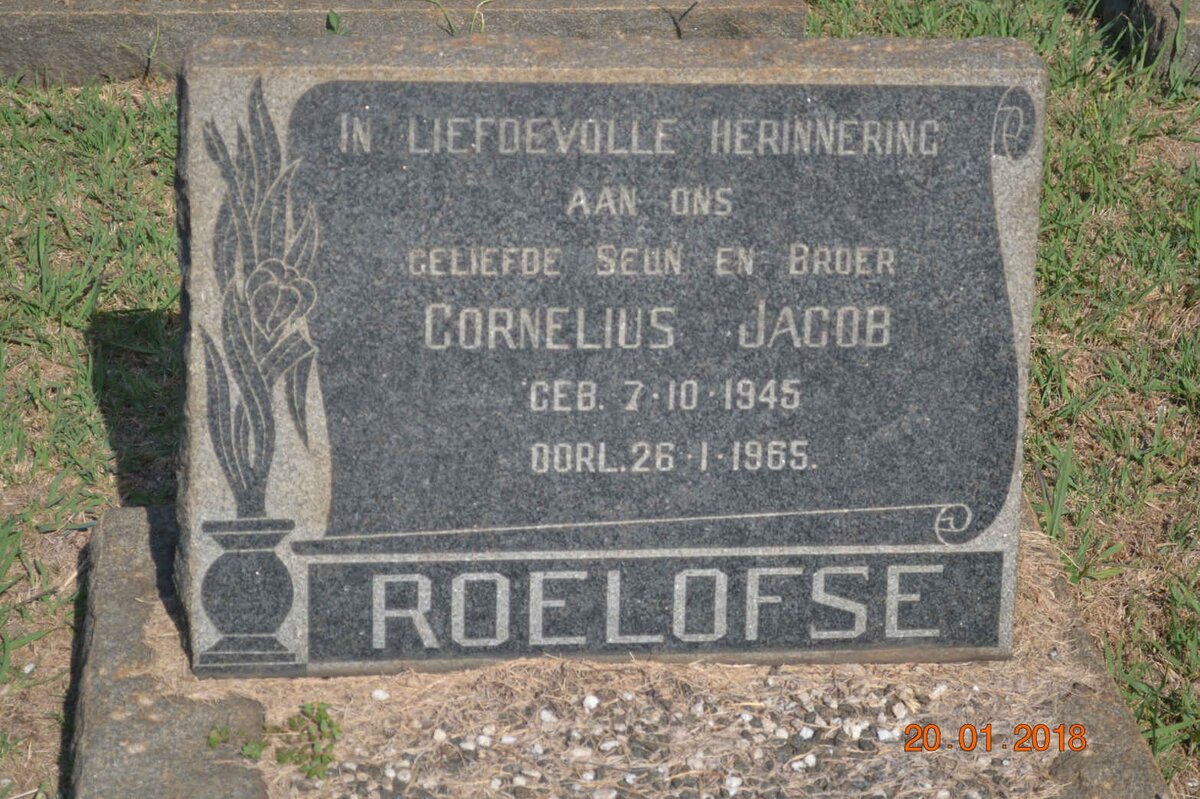 ROELOFSE Cornelius Jacob 1945-1965