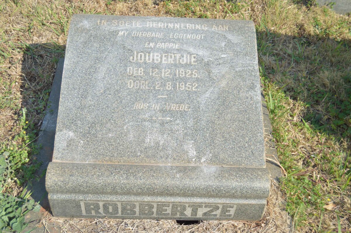 ROBBERTZE Joubertjie 1925-1952