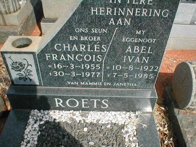 ROETS Abel Ivan 1922-1985 :: ROETS Charlés Francois 1955-1977