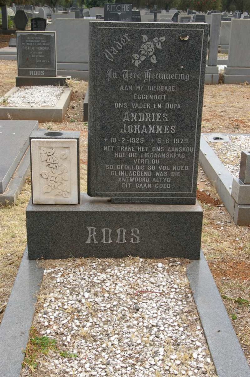 ROOS Andries Johannes 1925-1979