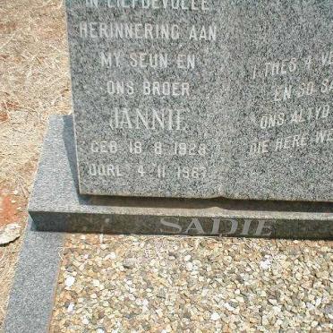 SADIE Jannie 1926-1967