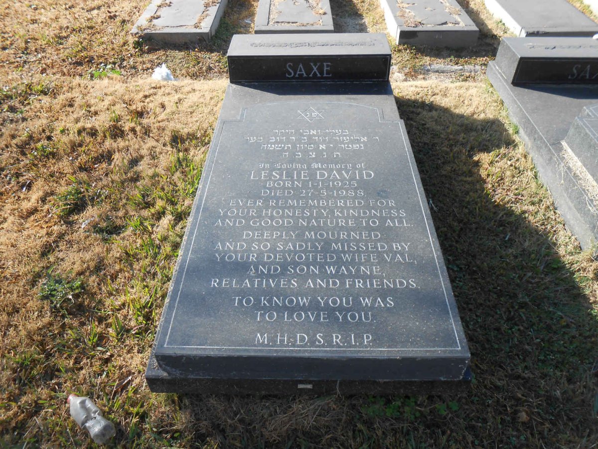 SAXE Leslie David 1925-1988