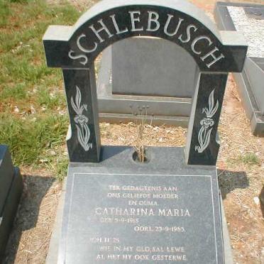 SCHLEBUSCH Catharina Maria 1918-1983