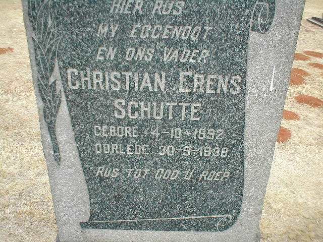 SCHUTTE Christian Erens 1892-1938