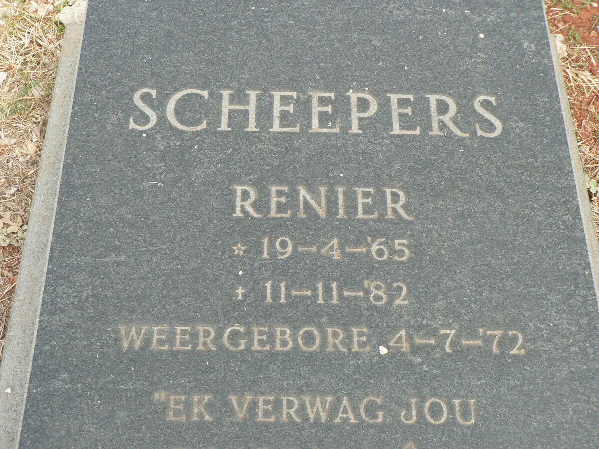SCHEEPERS Renier 1965-1982