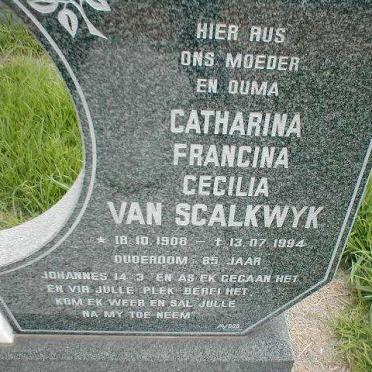 SCHALKWYK Catharina Francina Cecilia, van 1908-1994