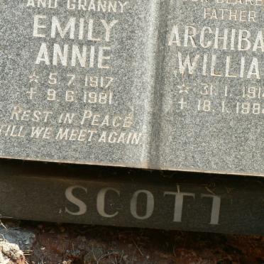SCOTT Archibald William 1914-1984 &amp; Emily Annie 1917-1981