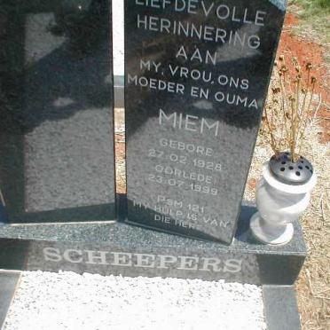 SCHEEPERS Miem 1928-1999