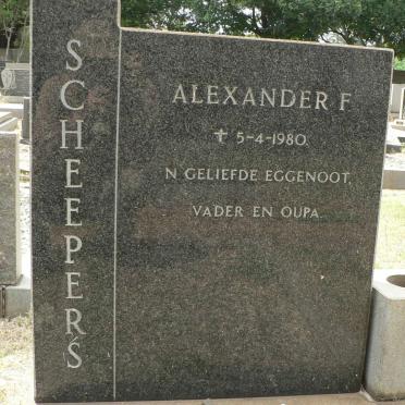 SCHEEPERS Alexander F. -1980
