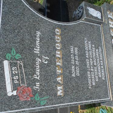 SEFOLOSHE Matebogo 1942-1995