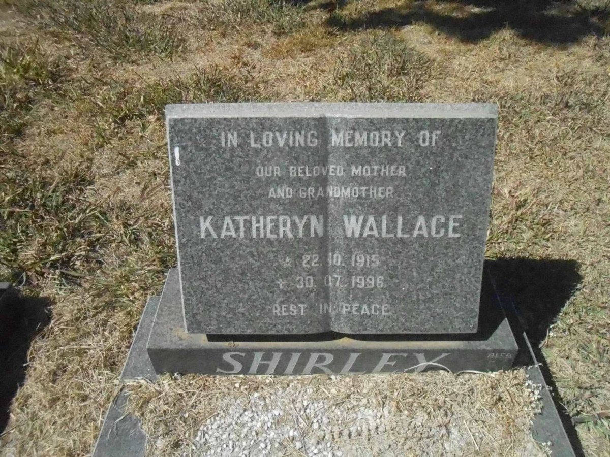SHIRLEY Katheryn Wallace 1915-1996