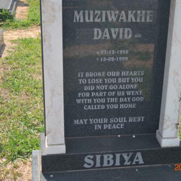 SIBIYA Muziwakhe David 1958-1999