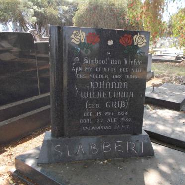 SLABBERT Johanna Wilhelmina nee GRIP 1934-1984