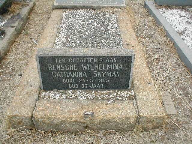 SNYMAN Rensche Wilhelmina Catharina -1965