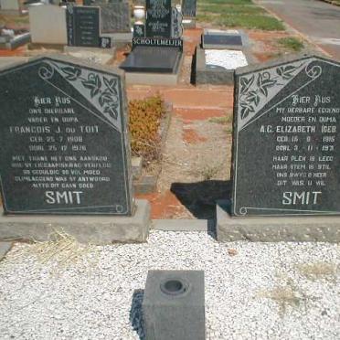 SMIT Francois J. du Toit 1908-1976 &amp; A.C Elizabeth GORDON 1915-1971