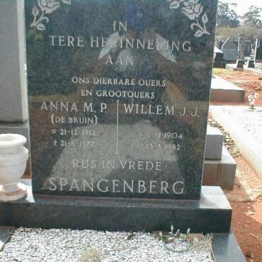 SPANGENBERG Willem J.J. 1904-1982 &amp;  Anna M.P. DE BRUIN 1912-1977