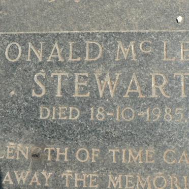 STEWART Ronald McLeod -1985