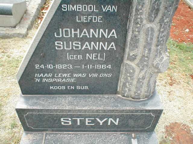 STEYN Johanna Susanna nee NEL 1923-1964