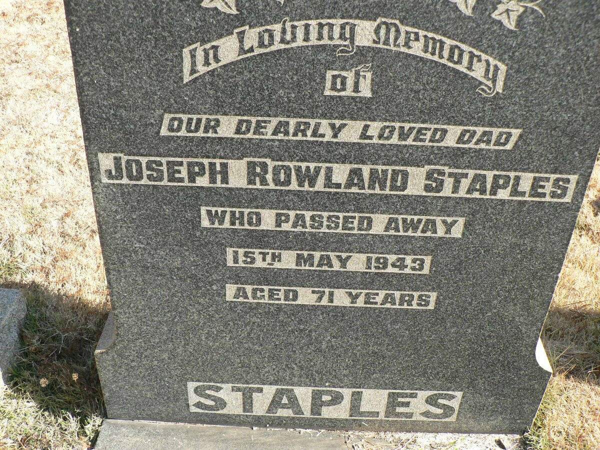 STAPLES Joseph Rowland -1943