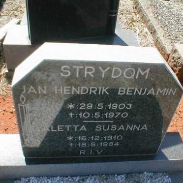 STRYDOM Jan Hendrik Benjamin 1903-1970 &amp; Aletta Susanna 1910-1984