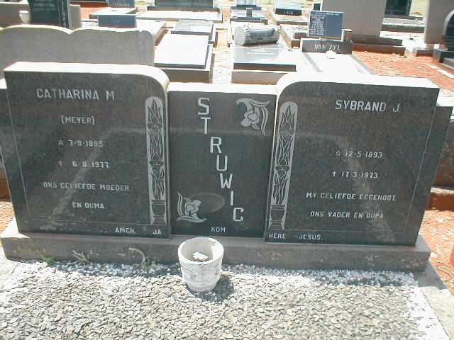 STRUWIG Sybrand J. 1893-1973 &amp; Catharina M. MEYER 1895-1977