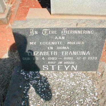 STEYN Elizabeth Francina  1903-1970