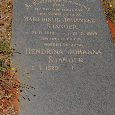 STANDER Marthinus Johannes 1918-1989 &amp; Hendrina Johanna 1923-
