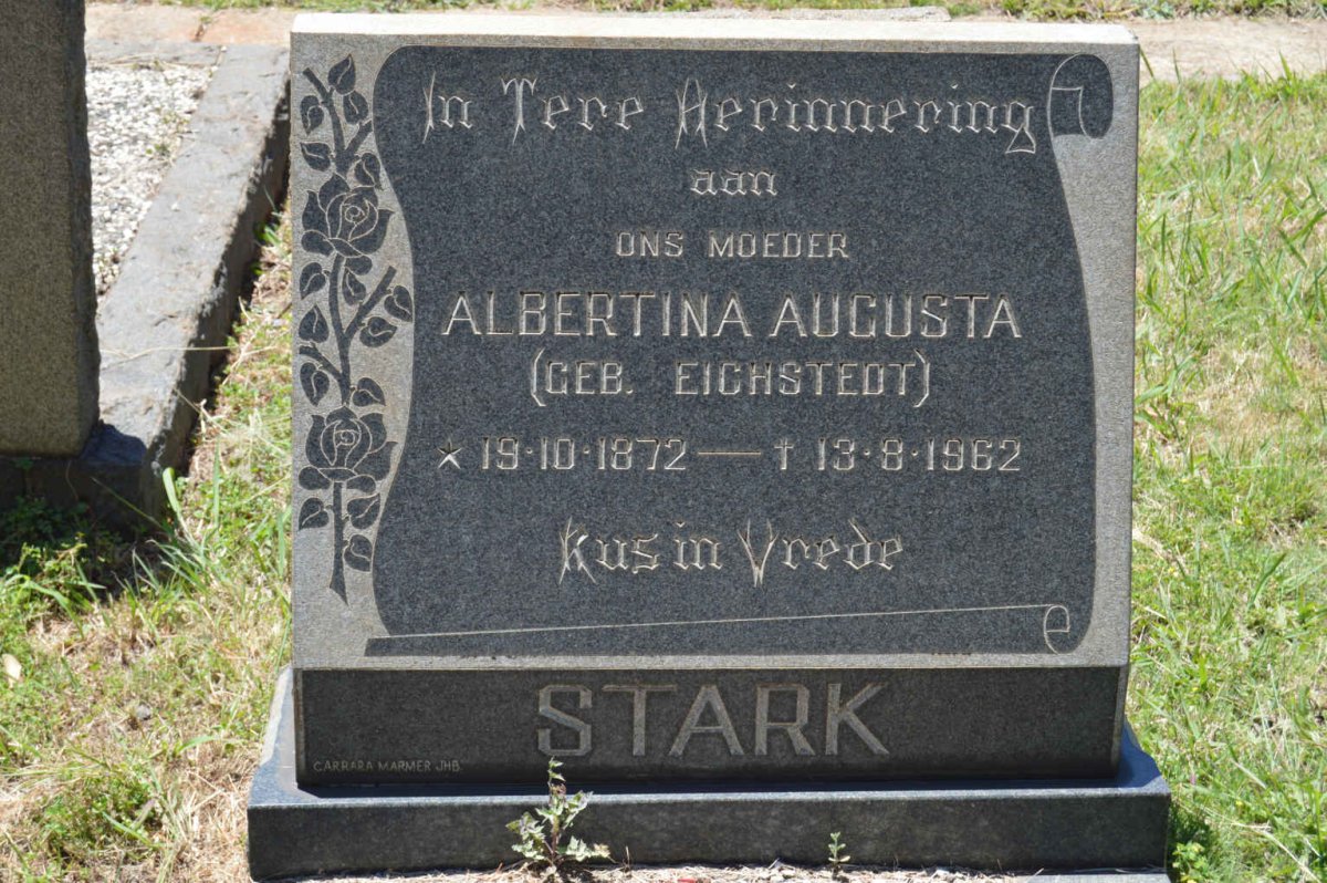 STARK Albertina Augusta nee EICHSTEDT 1872-1962