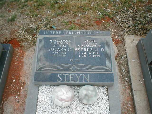 STEYN Petrus J.D. 1911-1999 &amp; Susara C. 1922-1989