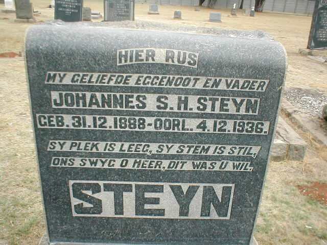STEYN Johannes S. H. 1888-1936