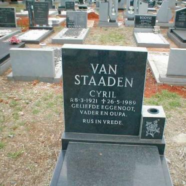 STAADEN Cyril, van 1921-1989