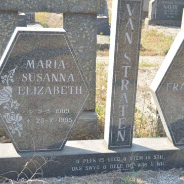 STRATEN Jacob Francois, van  1890-1954 &amp; Maria Susanna Elizabeth 1909-1995