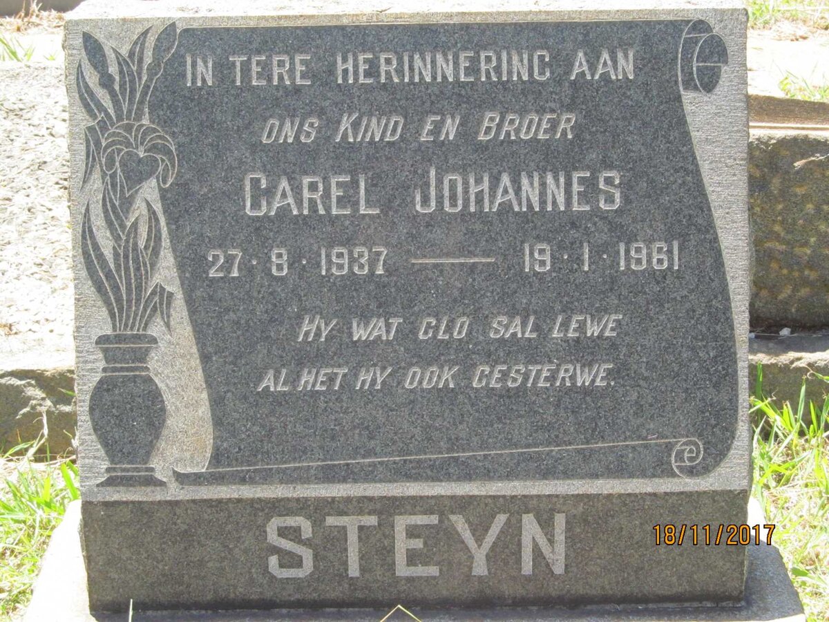 STEYN Carel Johannes 1937-1961