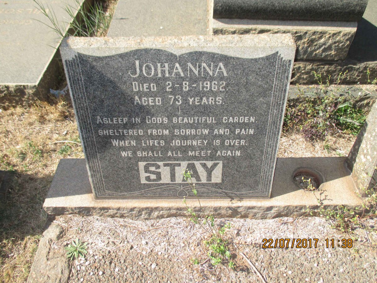 STAY Herbert W.F. 1883-1958 &amp; Johanna -1962