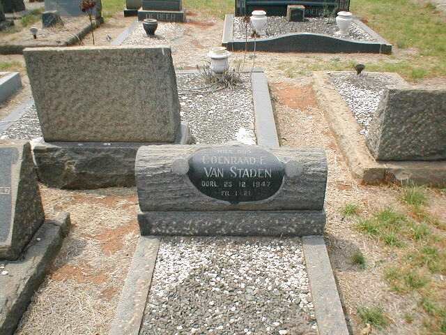 STADEN Coenraad F., van -1947