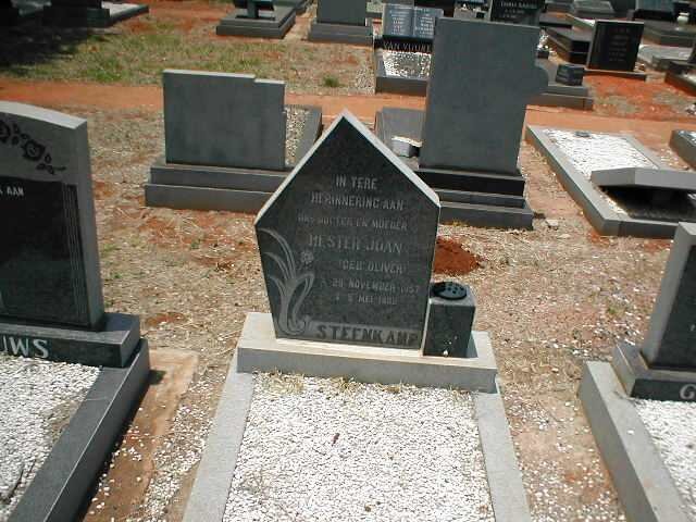 STEENKAMP Hester Joan nee OLIVER 19?7-19??