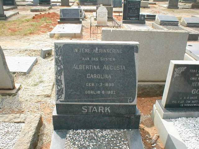 STARK Albertina Augusta Carolina 1899-1967