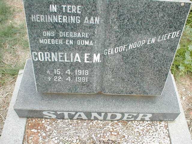 STANDER Cornelia E.M. 1918-1991