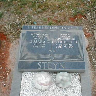STEYN Petrus J.D. 1911-1999 &amp; Susara C. 1922-1989