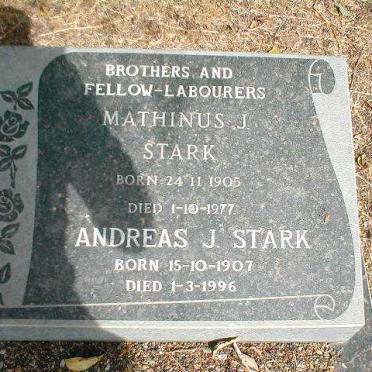 STARK Mathinus J. 1905-1977 :: STARK Andreas J. 1907-1996